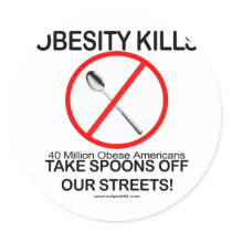 Obesity Kills stickers by outpost54 Obesity Kills stickers