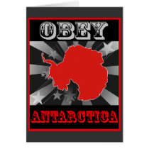 Obey Antarctica Greeting Cards