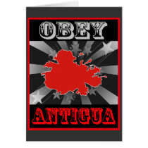 Obey Antigua Greeting Cards