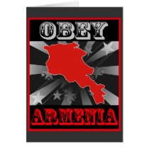 Obey Armenia Greeting Cards
