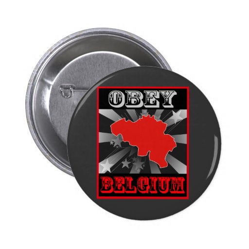 Obey Belgium Button