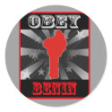 Obey Benin stickers by coolcountry Obey Benin stickers
