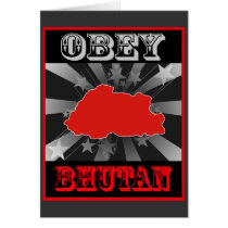 Obey Bhutan Greeting Cards