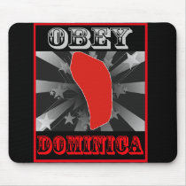 Obey Dominica mousepads by coolcountry Obey Dominica mousepads