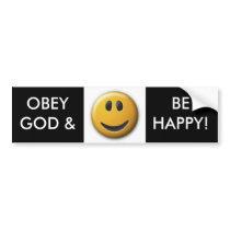 OBEY GOD! Bumper Sticker bumper stickers by sdewitt46 OBEY GOD! Bumper Sticker bumper stickers