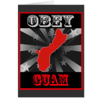 Obey Guam Greeting Card