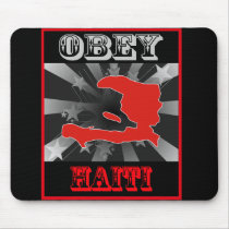 Obey Haiti mousepads by coolcountry Obey Haiti mousepads