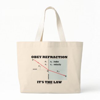 Obey Refraction It's The Law (Optics Snell's Law) bag