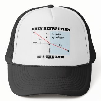 Obey Refraction It's The Law (Optics Snell's Law) hat