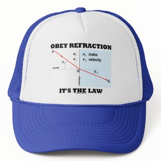 Obey Refraction It's The Law (Optics Snell's Law) hat