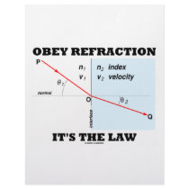 Obey Refraction It's The Law (Optics Snell's Law) Letterhead