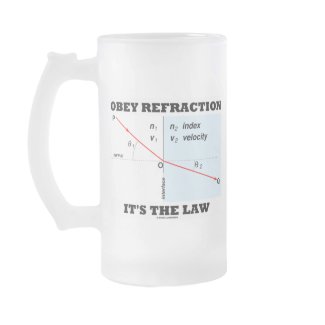 Obey Refraction It's The Law (Optics Snell's Law) mug