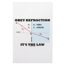 Obey Refraction It's The Law (Optics Snell's Law) stationery