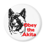 Obey the Akita Fridge Magnet