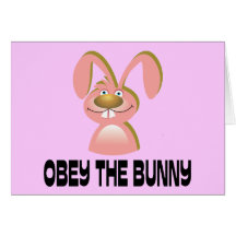 Obey the Bunny Greeting Cards