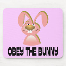 Obey the Bunny Mouse Pads