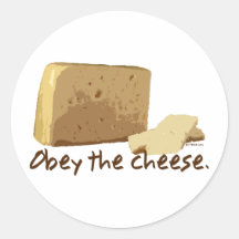 Obey the Cheese Stickers