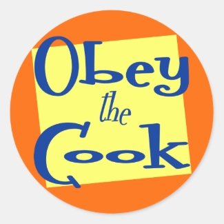Obey the Cook Funny Retro Kitchen Saying