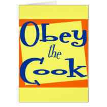 Obey the Cook Kitchen Saying cards by momsretro Obey the Cook Kitchen Saying cards