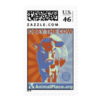 Obey The Cow Postage Stamp