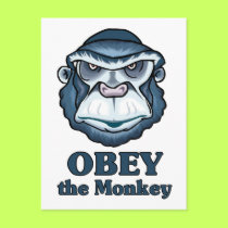 Obey the Monkey postcards by tshirtfun Obey the Monkey postcards