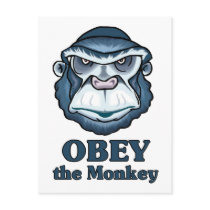 Obey the Monkey postcards by tshirtfun Obey the Monkey postcards