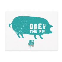 Obey The Pig Postcard