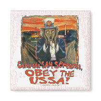 Obey the USSA the Scream Magnet by YesPoliticsSuck Obey the USSA the Scream Magnet