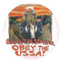 Obey the USSA the Scream Sticker