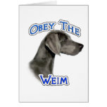 Obey the Weimaraner cards