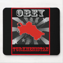 Obey Turkmenistan mousepads by coolcountry Obey Turkmenistan mousepads