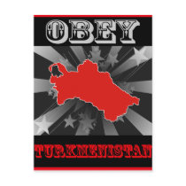 Obey Turkmenistan postcards