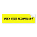 Obey your technolust bumper stickers by limbo89 Obey your technolust bumper stickers