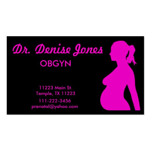 OBGYN Doctor Business Card (front side)