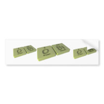 Obi as O Oxygen and Bi Bismuth Bumper Stickers