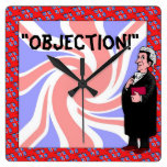 Objection Square Wallclocks