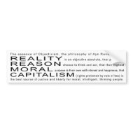 Objectivism Bumper Sticker bumpersticker