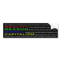 Objectivism Bumper Sticker bumper stickers by Patriot_Resistance Objectivism Bumper Sticker bumper stickers