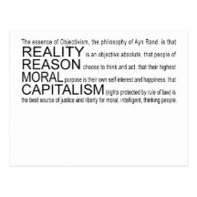 Objectivism Postcard