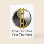 Objectivist Yin/Yang greeting card