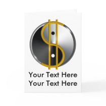 Objectivist Yin/Yang greeting card
