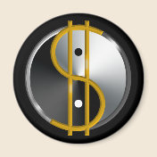 Objectivist Yin/Yang keychain