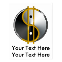 Objectivist Yin/Yang postcard