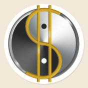 Objectivist Yin/Yang  stickers