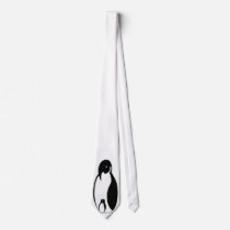 Oblong Penguin and chick ties by Robbirt Oblong Penguin and chick ties