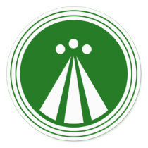 OBOD Symbol on Blk Round Sticker