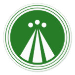 OBOD Symbol on Blk Round Sticker