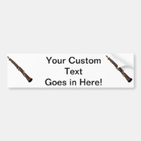 Oboe Abstract Brown Graphic Image Music Design Bumper Stickers
