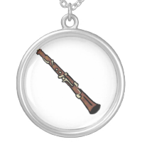Oboe Abstract Brown Graphic Image Music Design Pendants