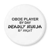 Oboe Deadly Ninja by Night Fridge Magnets